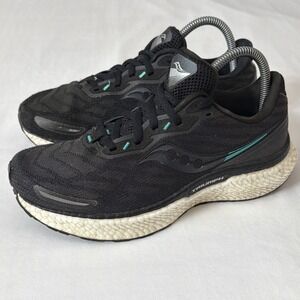 Saucony TRIUMPH 19 Black Running Shoes Women's Size 8.5 Gym Shoes Fit Casual